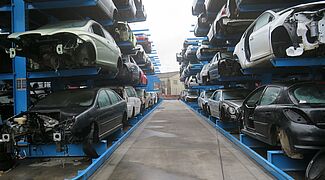 Cantilever racking for cars