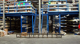 Cantilever racking mezzanine floor