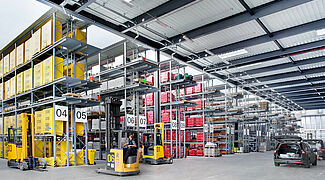 pallet rack with roof