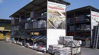 pallet rack with roof